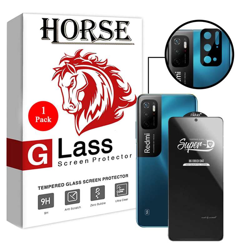 محافظ لنز دوربین هورس مدل 2SFA مناسب برای گوشی موبایل شیائومی Redmi Note 11SE به همراه محافظ صفحه نمایش