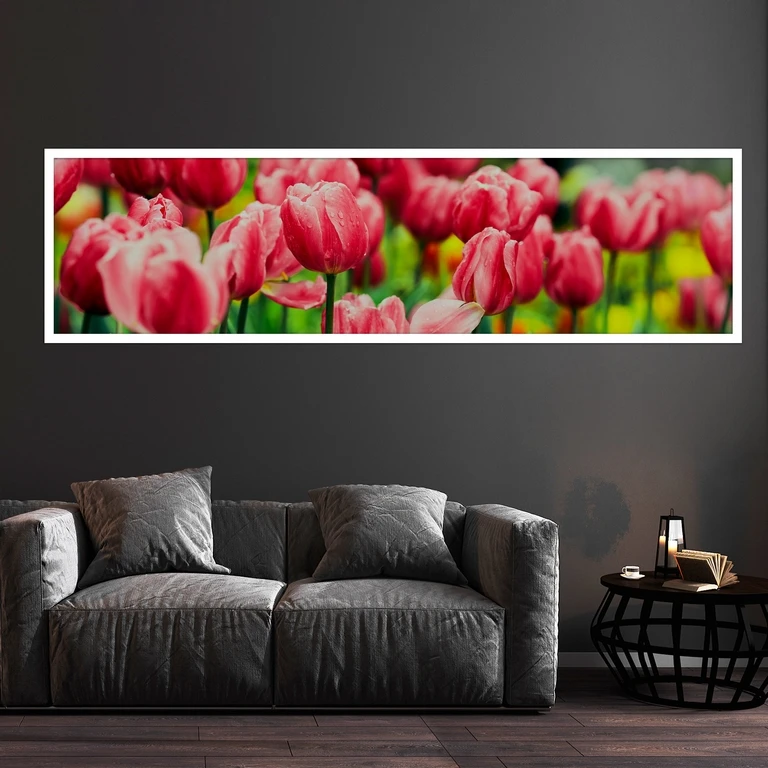 تابلو بکلیت طرح طبیعت لاله زار مدل W-7712