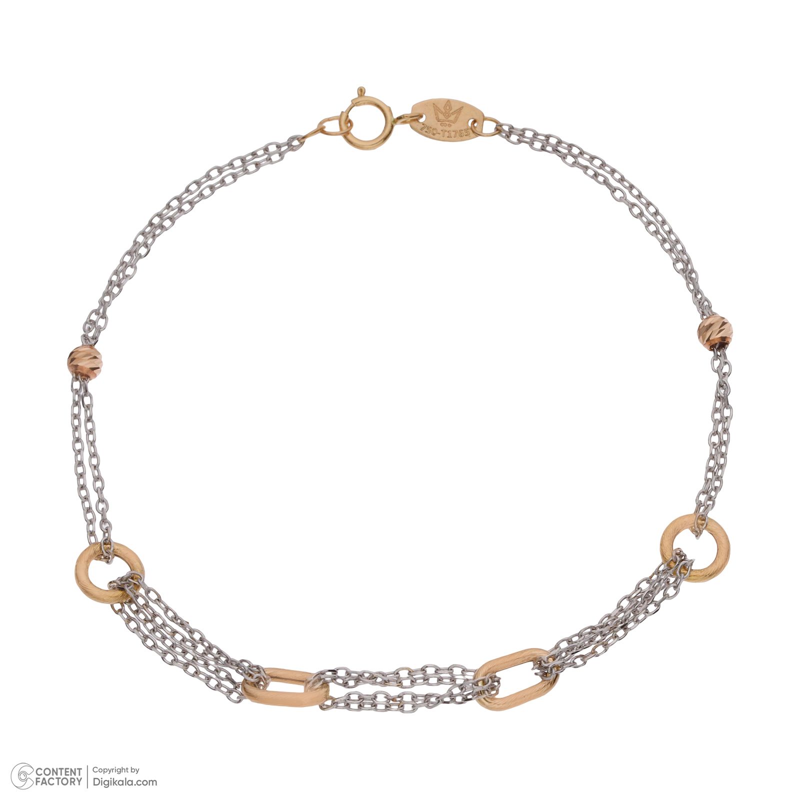 دستبند طلا 18 عیار زنانه مایا ماهک مدل MB1695 -  - 2