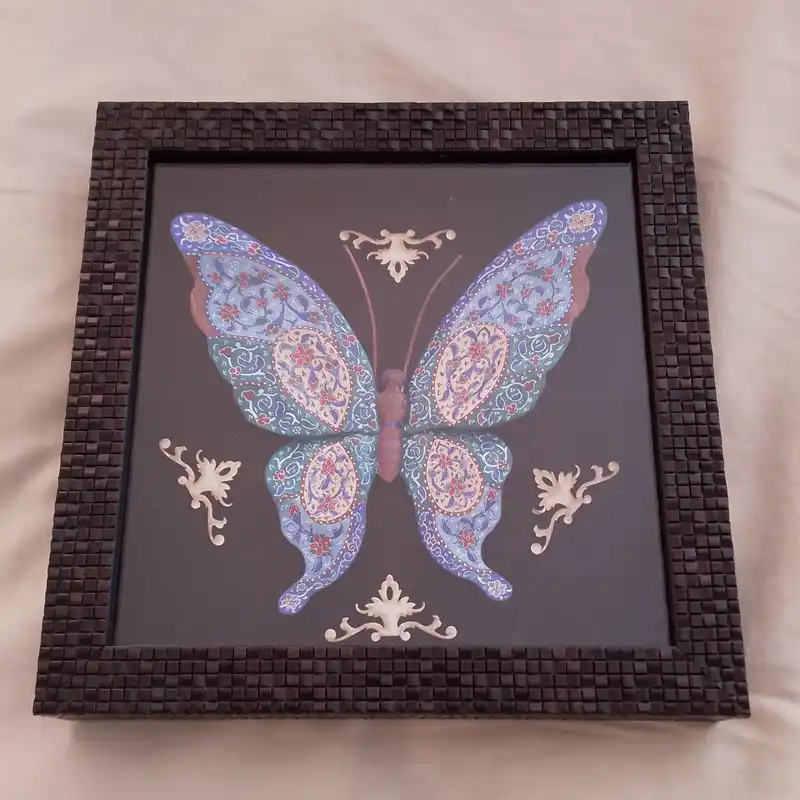 تابلو میناکاری مدل پروانه کد G202