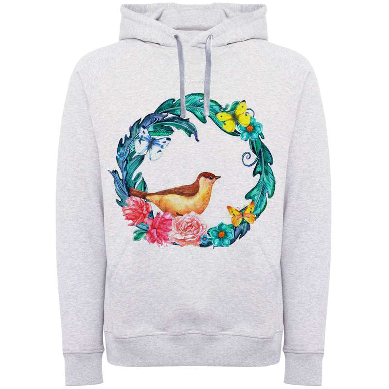 هودی زنانه مدل حلقه گل وپرنده A35