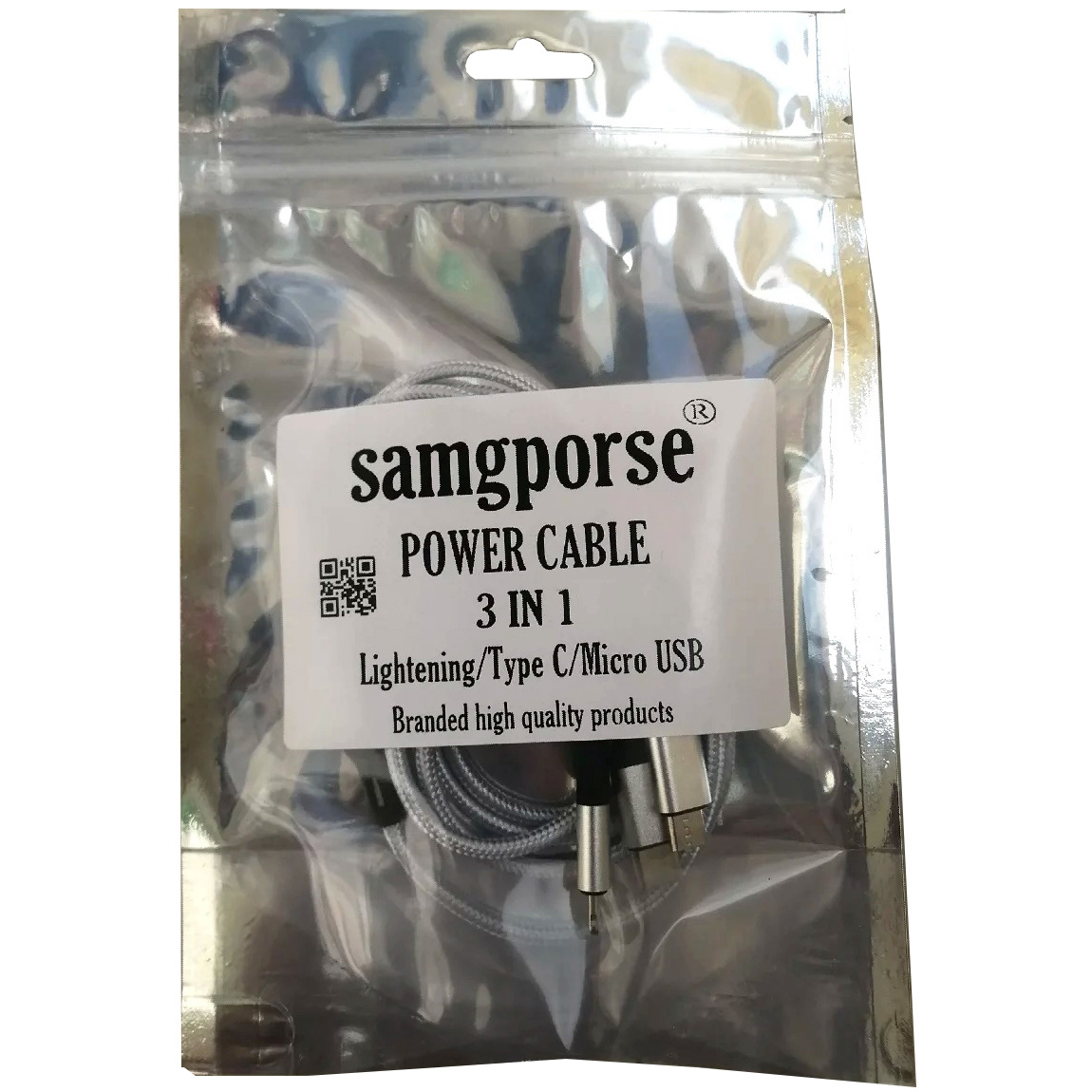 کابل تبدیل USB به microUSB / USB-C / لایتنینگ سمگپرس مدل Quick Charger طول 1 متر