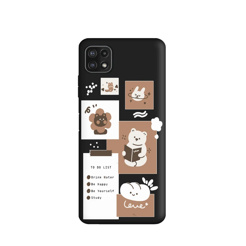 کاور طرح روزمرگی خرس کد f909 مناسب برای گوشی موبایل سامسونگ Galaxy A22 5g