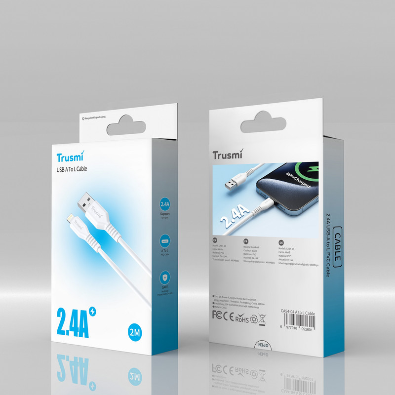 کابل تبدیل USB به لایتنینگ تراسمی مدل CA54-04 طول 2 متر