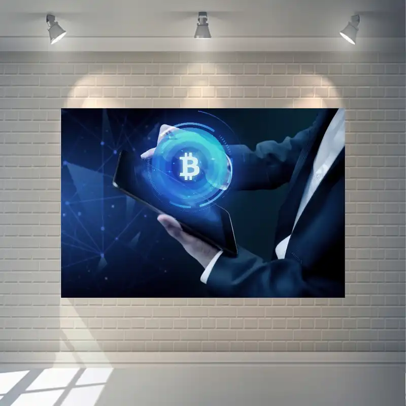 تابلو بوم طرح ارز دیجیتال مدل بیت کوین کد SDB4819