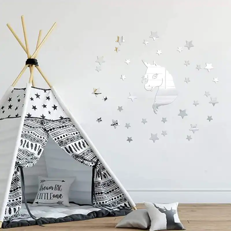 آینه آماتیس مدل اسب تک شاخ و ستاره ها