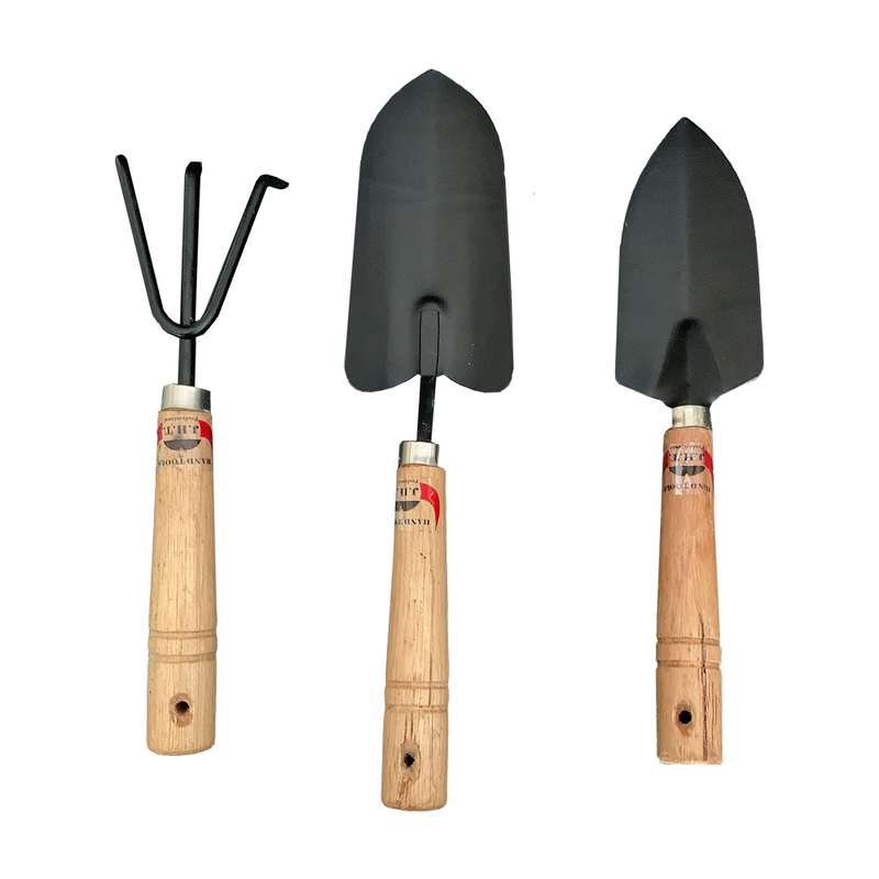 بیلچه و چنگک باغبانی کد 01216 مجموعه 3 عددی