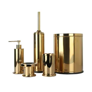 ست سرویس بهداشتی 5 پارچه دلفین مدل Brass-5-G