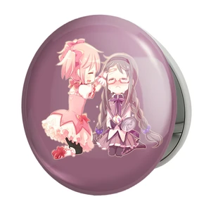 آینه جیبی خندالو طرح همورا و مدوکا انیمه مادوکا مجیکا Madoka Magica مدل تاشو کد 18383
