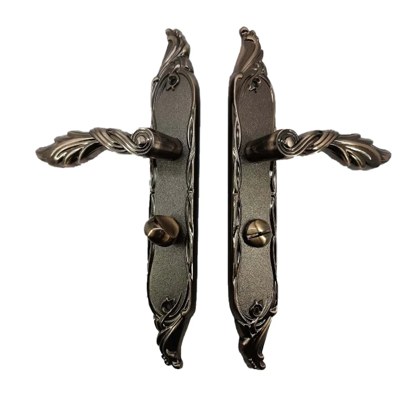 دستگیره در ترووان مدل پلاک سرویسی راست بازشو کد 1836 مجموعه 2 عددی