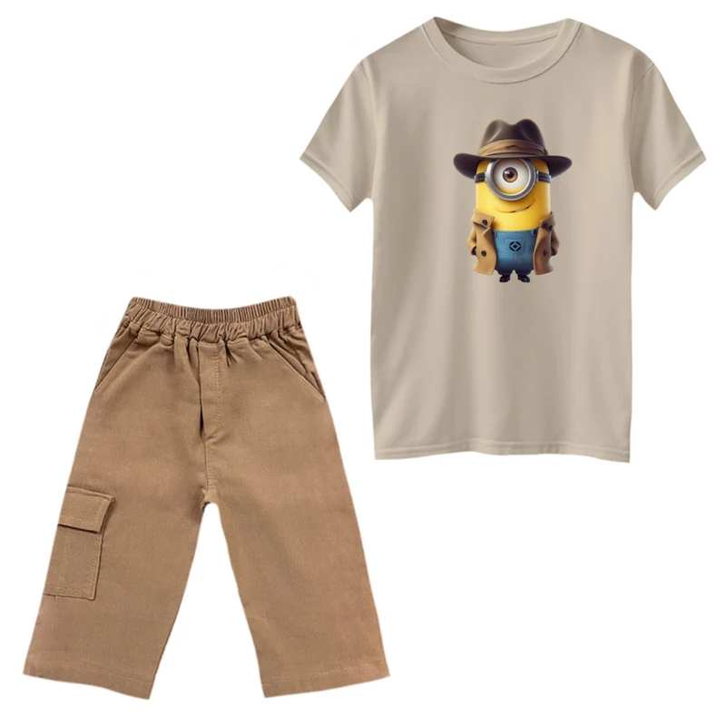 ست تی‌شرت و شلوارک پسرانه مدل مینیون کد 28