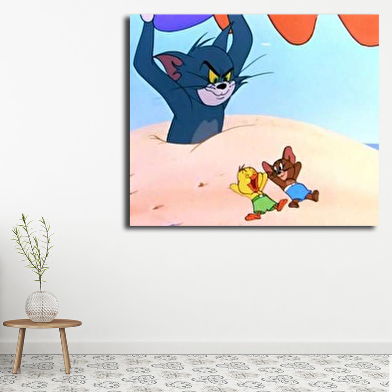 تابلو کودک و نوزاد مدل تام و جری کد 4