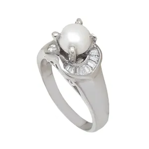 انگشتر نقره زنانه مدل مروارید