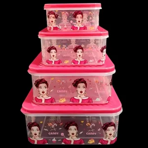 ظرف نگهدارنده مدل E8111 مجموعه 4 عددی 