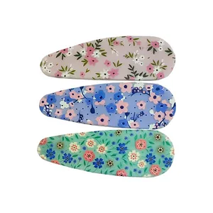 کلیپس مو زنانه مدل تق تقی طرح گل مینیاتوری کد 21002 بسته 3 عددی