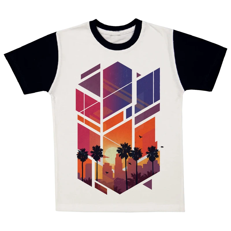 تی شرت آستین کوتاه پسرانه مدل منظره A224