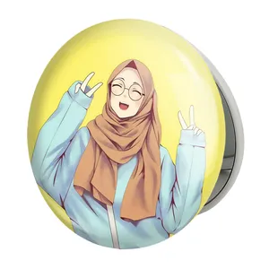 آینه جیبی خندالو طرح دخترانه باحجاب مدل تاشو کد 26001 