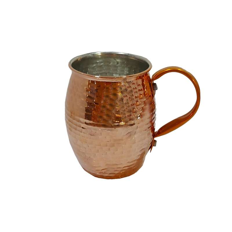 لیوان مسی مدل چکش کاری دسته دار کد 10369