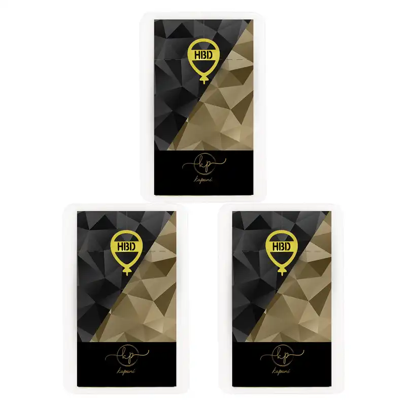 طلا گرمی 18 عیار کاپانی مدل HBD کد kc006-p3 بسته 3 عددی