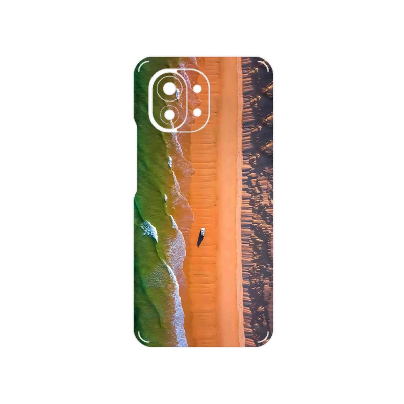 برچسب پوششی ماهوت مدل Beach and Green Sea مناسب برای گوشی موبایل شیائومی Mi 11 5G