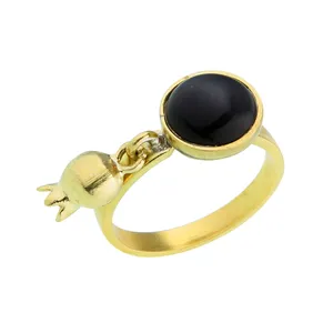 انگشتر زنانه گالری عزیزی طرح انار مدل 15338