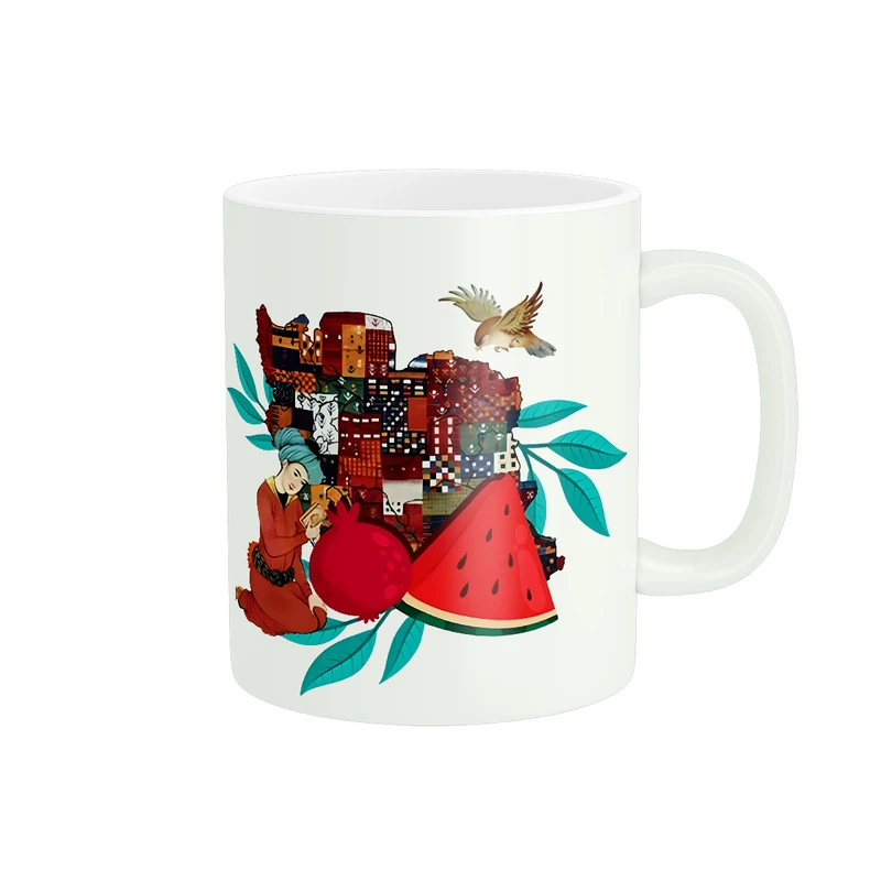 ماگ پادآفرین مدل یلدایی جشن ایران باستان کد 014