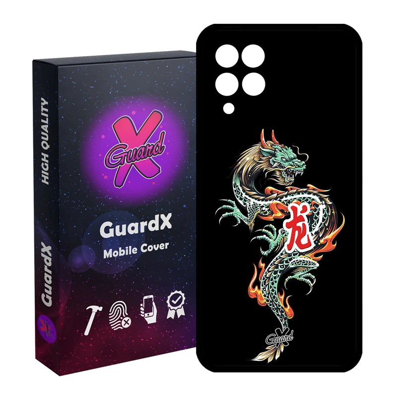 کاور گارد ایکس طرح Dragon مدل Glass10296 مناسب برای گوشی موبایل سامسونگ Galaxy A12