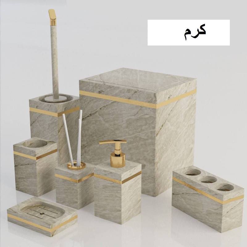 ست سرویس بهداشتی 7 پارچه هارمونی مدل رویا ماربل HA کد TP767