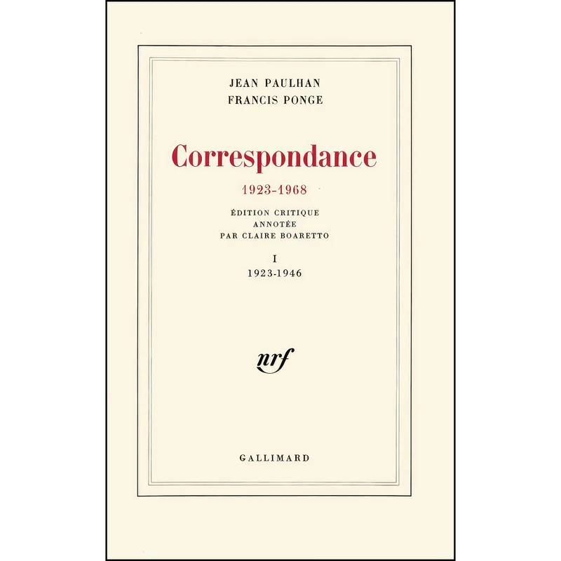 کتاب Correspondance اثر جمعي از نويسندگان انتشارات GALLIMARD