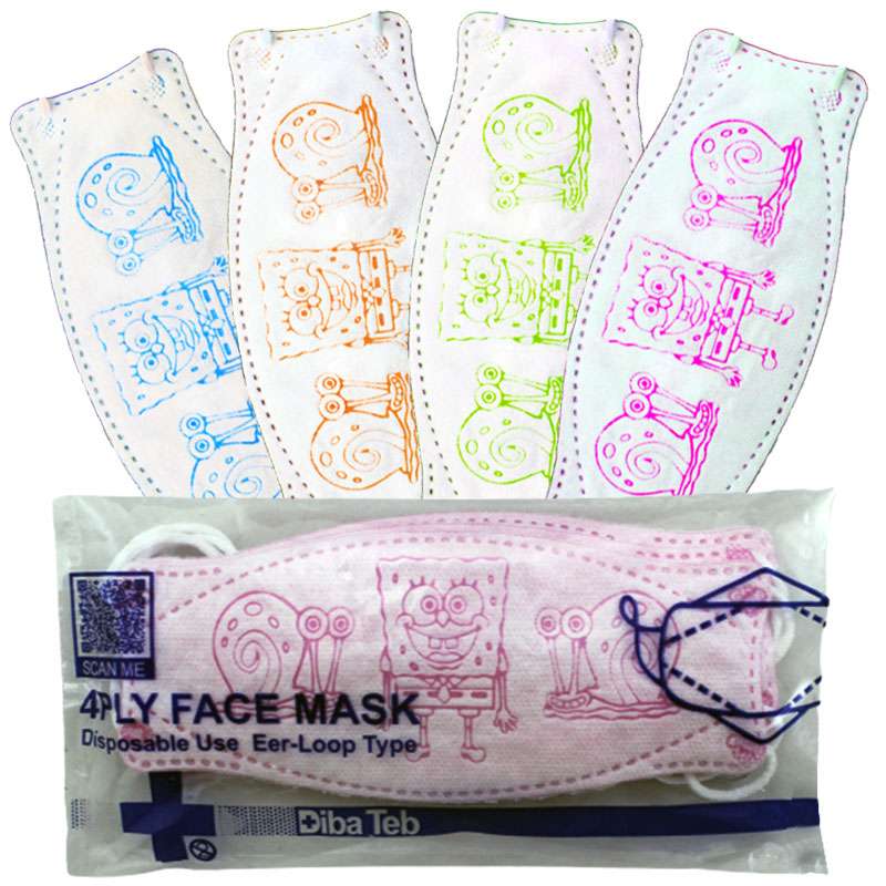 ماسک تنفسی دیباطب طرح باب اسفنجی بسته 20 عددی ماسک تنفسی دیباطب طرح باب اسفنجی بسته 20 عددی