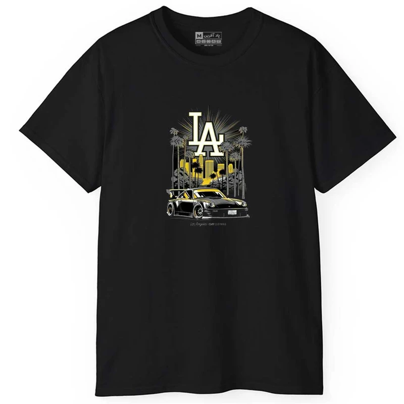 تی شرت آستین کوتاه مردانه پاد آفرین مدل اسپرت طرح ماشین اسپرت کد 0797