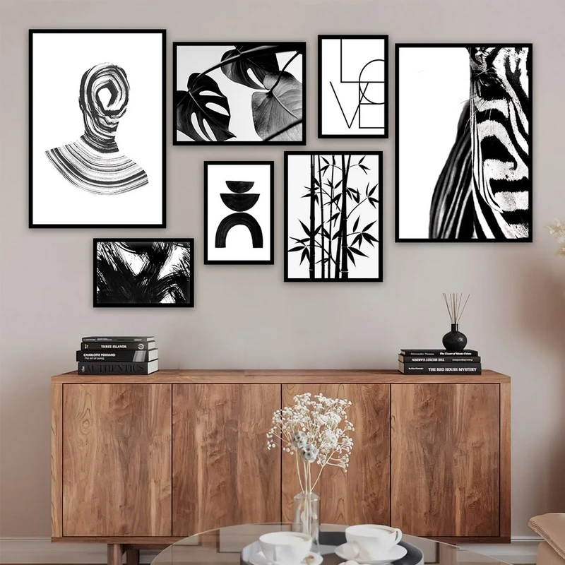 تابلو بکلیت طرح نقاشی مدرن مدل شاین اکلیلی B-749 مجموعه 7 عددی