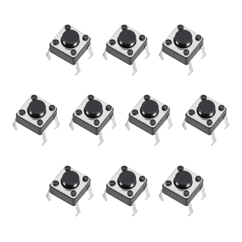 میکرو سوئیچ مدل Vertical-6×6×4.3-4P بسته 10 عددی