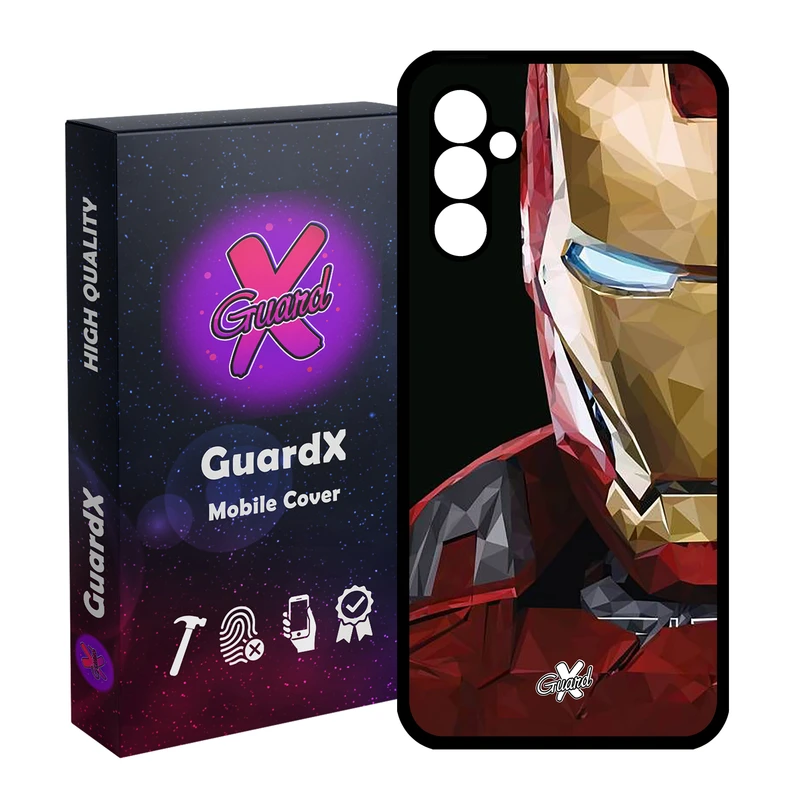 کاور گارد ایکس طرح Iron Man مدل Glass10048 مناسب برای گوشی موبایل سامسونگ Galaxy A24/A24 4G/M34 5G