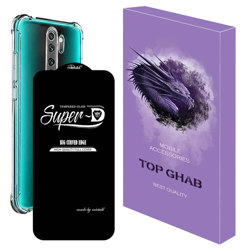 کاور تاپ قاب مدل 2SDJ مناسب برای گوشی موبایل شیائومی Redmi Note 8 Pro به همراه محافظ صفحه نمایش