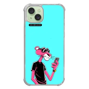AKAM AMC-WTA15PLUS-PINK PANTHER1 Cover For Apple iPhone 15 Plus