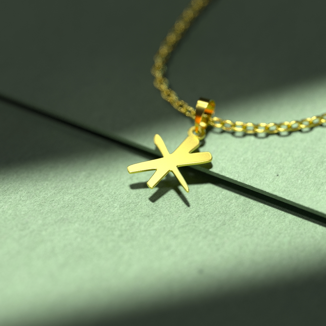 گردنبند طلا 18 عیار زنانه مدوپد مدل هندسی کد F3-1-1175