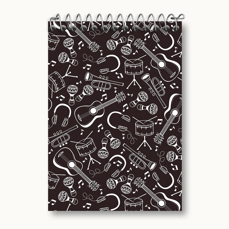 دفتر یادداشت 50 برگ خندالو مدل موزیک کد N339