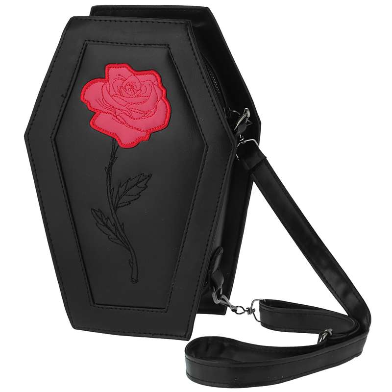 کیف دوشی زنانه مدل تابوتی طرح گل رز خاص کد 67897001