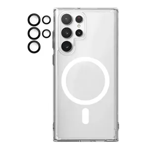 Akuara MagSafe BKRNG Cover Suitable for Samsung Galaxy S24 Ultra with Lens Protectors