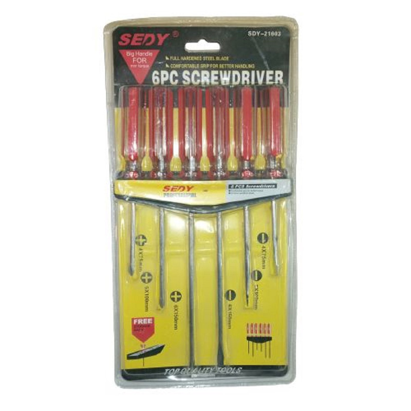 پیچ گوشتی سیدی  کد 21603 بسته 6 عددی