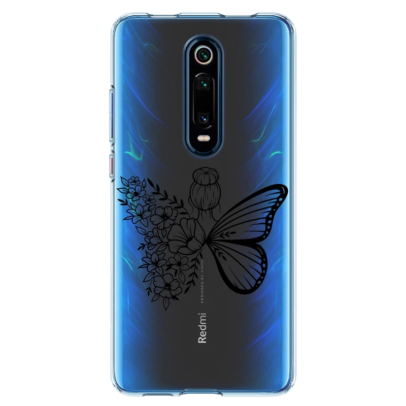 کاور مگافون طرح دختر پروانه ای مدل C53-B مناسب برای گوشی موبایل شیائومی Redmi K20 / K20 Pro