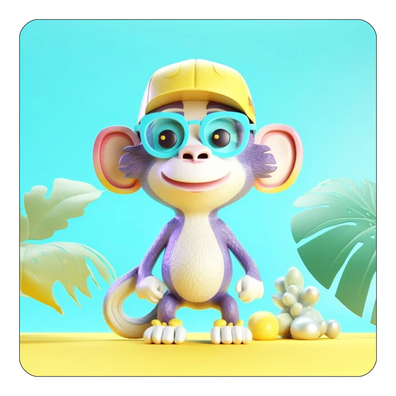 مگنت کاکتی طرح حیوانات کارتونی مدل mp28444