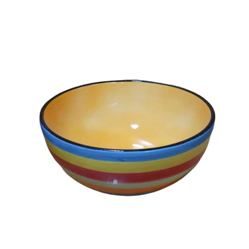 کاسه سرامیکی مدل دو نفره طرح رنگین کمان کد 01