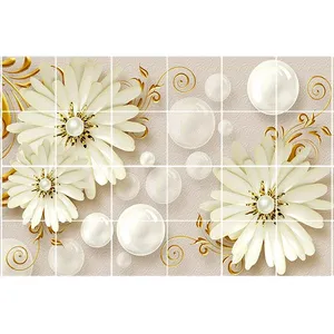 تایل سقفی آسمان مجازی طرح گلها کد 3D1298-24 سایز 60x60 سانتی متر مجموعه 24 عددی