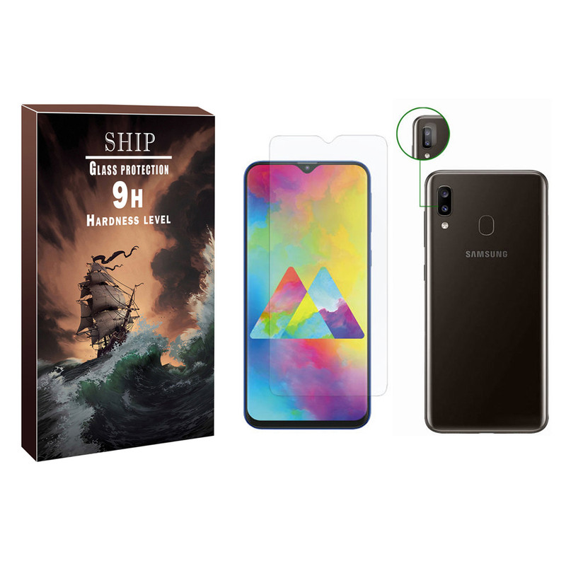  محافظ صفحه نمایش شیپ مدل SDHP-01 مناسب برای گوشی موبایل سامسونگ Galaxy A20 به همراه محافظ لنز