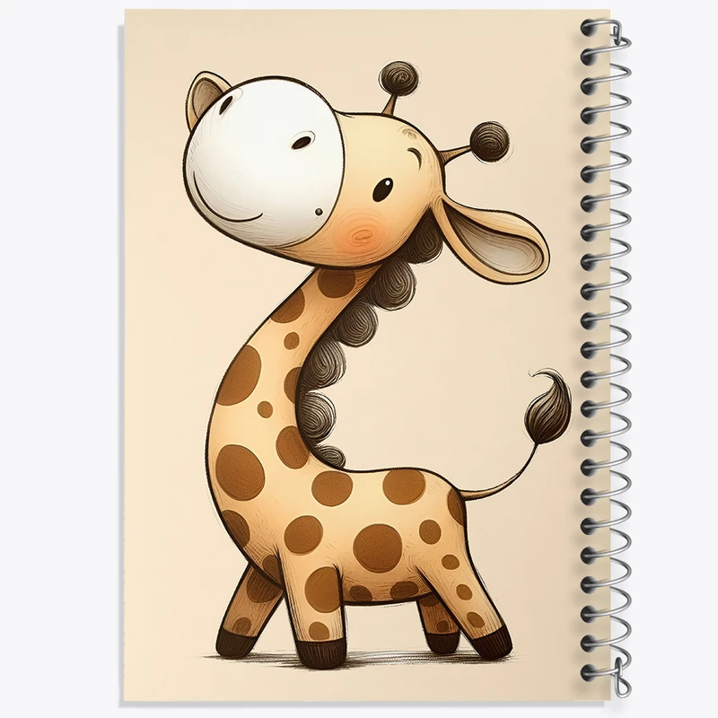 دفتر لیست خرید 50 برگ خندالو طرح زرافه کیوت کد N4604