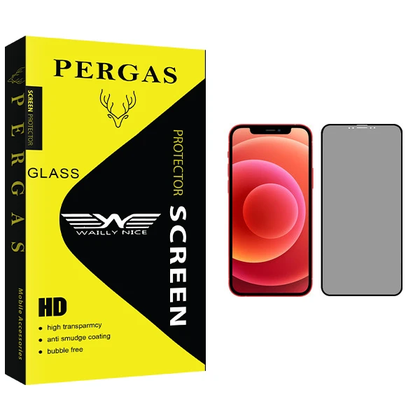محافظ صفحه نمایش حریم شخصی وایلی نایس مدل Pergas Glass مناسب برای گوشی موبایل اپل iPhone 12 mini