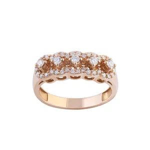 انگشتر طلا 18 عیار زنانه جواهری سروری مدل 12132