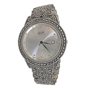 ساعت مچی عقربه‌ای نقره مردانه اچ اف کد glsr-2440